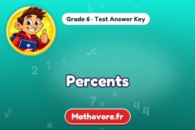 Percents – Grade 6 math test answer key
