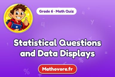Statistical Questions and Data Displays – Grade 6 math quiz