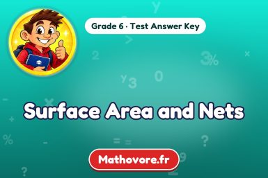Surface Area and Nets – Grade 6 math test answer key
