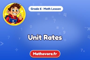 Unit Rates – Grade 6 math lesson
