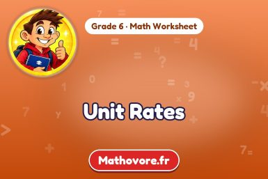 Unit Rates – Grade 6 math worksheet