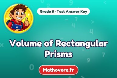 Volume of Rectangular Prisms – Grade 6 math test answer key