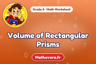 Volume of Rectangular Prisms – Grade 6 math worksheet