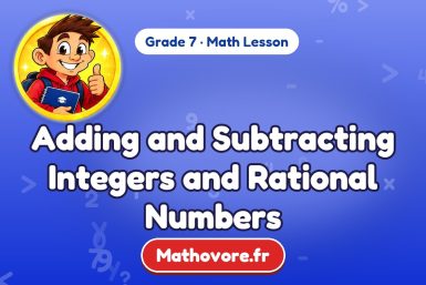 Adding and Subtracting Integers and Rational Numbers – Grade 7 math lesson