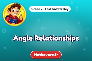 Angle Relationships – Grade 7 math test answer key