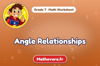 Angle Relationships – Grade 7 math worksheet