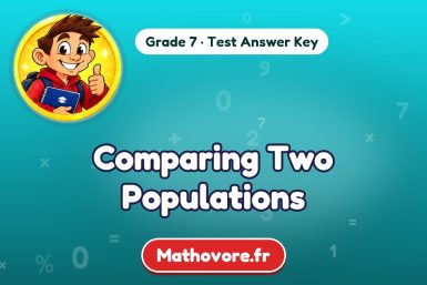 Comparing Two Populations – Grade 7 math test answer key