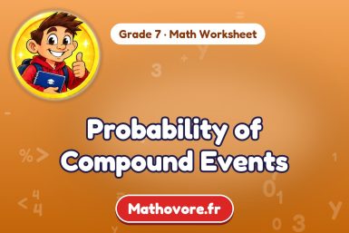 Probability of Compound Events – Grade 7 math worksheet