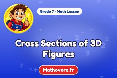 Cross Sections of 3D Figures – Grade 7 math lesson
