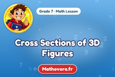 Cross Sections of 3D Figures – Grade 7 math lesson