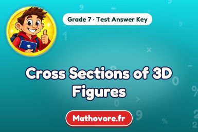 Cross Sections of 3D Figures – Grade 7 math test answer key