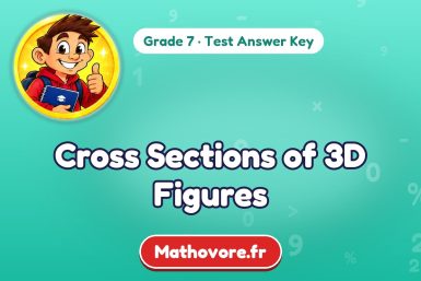 Cross Sections of 3D Figures – Grade 7 math test answer key