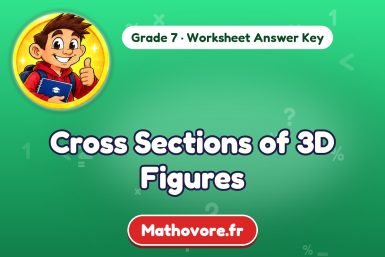 Cross Sections of 3D Figures – Grade 7 math worksheet answer key
