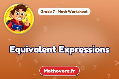 Equivalent Expressions – Grade 7 math worksheet