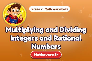 Multiplying and Dividing Integers and Rational Numbers – Grade 7 math worksheet