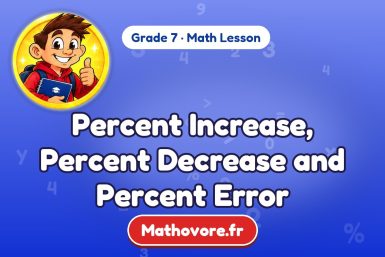 Percent Increase, Percent Decrease and Percent Error – Grade 7 math lesson