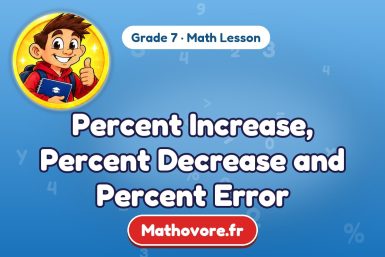 Percent Increase, Percent Decrease and Percent Error – Grade 7 math lesson