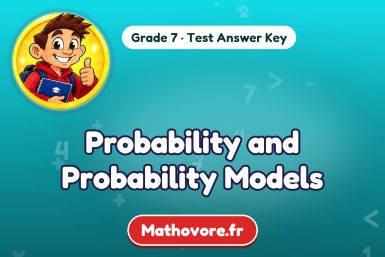 Probability and Probability Models – Grade 7 math test answer key