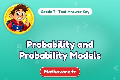 Probability and Probability Models – Grade 7 math test answer key