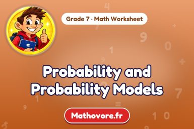 Probability and Probability Models – Grade 7 math worksheet
