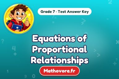 Equations of Proportional Relationships – Grade 7 math test answer key