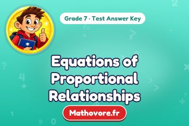 Equations of Proportional Relationships – Grade 7 math test answer key