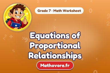 Equations of Proportional Relationships – Grade 7 math worksheet