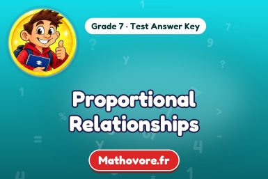 Proportional Relationships – Grade 7 math test answer key