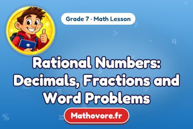 Rational Numbers: Decimals, Fractions and Word Problems – Grade 7 math lesson