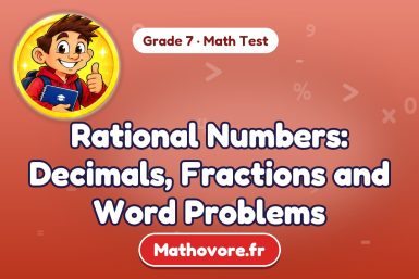 Rational Numbers: Decimals, Fractions and Word Problems – Grade 7 math test