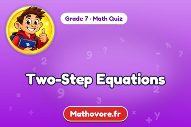 Two-Step Equations – Grade 7 math quiz