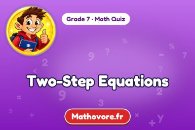 Two-Step Equations – Grade 7 math quiz