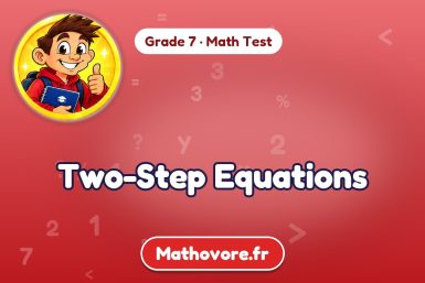 Two-Step Equations – Grade 7 math test