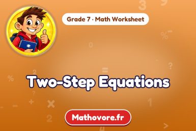 Two-Step Equations – Grade 7 math worksheet