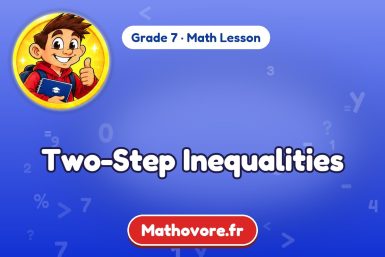 Two-Step Inequalities – Grade 7 math lesson