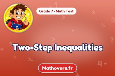 Two-Step Inequalities – Grade 7 math test