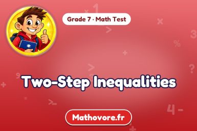 Two-Step Inequalities – Grade 7 math test