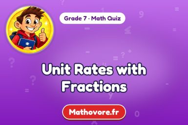 Unit Rates with Fractions – Grade 7 math quiz