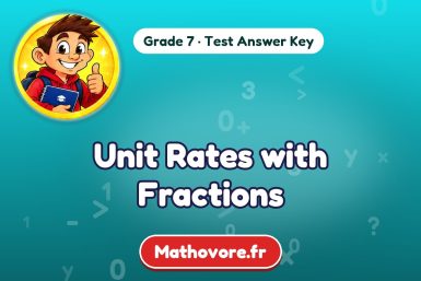 Unit Rates with Fractions – Grade 7 math test answer key