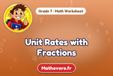 Unit Rates with Fractions – Grade 7 math worksheet