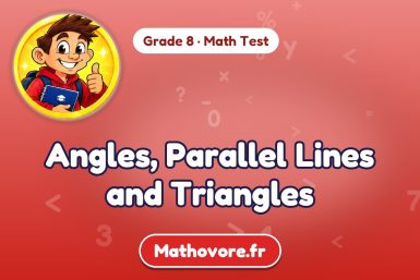 Angles, Parallel Lines and Triangles – Grade 8 math test