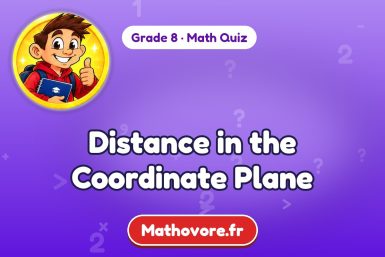 Distance in the Coordinate Plane – Grade 8 math quiz