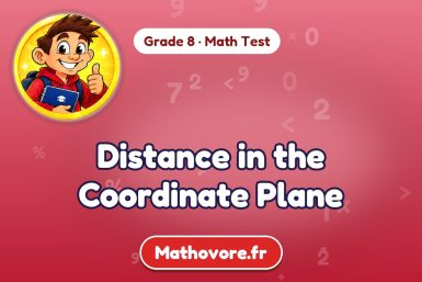 Distance in the Coordinate Plane – Grade 8 math test
