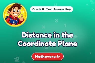Distance in the Coordinate Plane – Grade 8 math test answer key