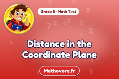 Distance in the Coordinate Plane – Grade 8 math test