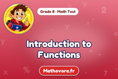 Introduction to Functions – Grade 8 math test
