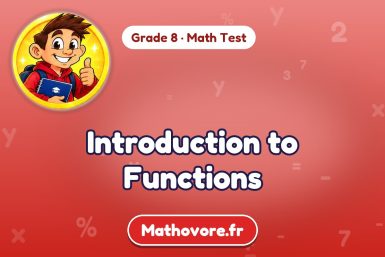 Introduction to Functions – Grade 8 math test