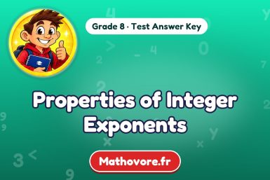 Properties of Integer Exponents – Grade 8 math test answer key
