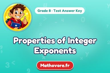 Properties of Integer Exponents – Grade 8 math test answer key