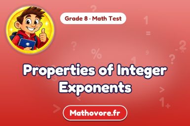Properties of Integer Exponents – Grade 8 math test